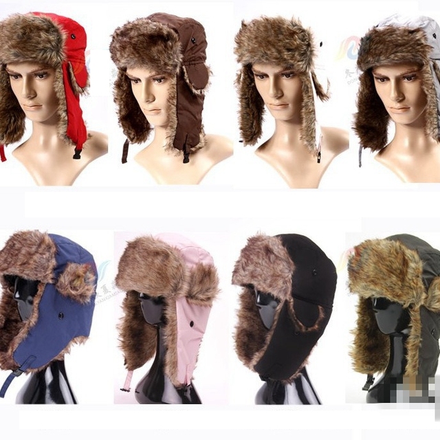 Trapper Warm Russian Caps Winter Skiing Cap Women Men Cycling Windproof Bomber Hat Thicken Ear-flapped Aviator Hats