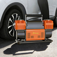 Compresseur d'air portable robuste en métal, gonflage rapide avec matériaux durables en métal et plastique, gonfleur de pneus, compresseur d'air portable