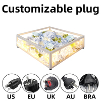 Panneaux de fleurs LED SHTX à prix réduit, 7 jours, pour la planification d'événements de mariage, décoration, fleurs artificielles en soie, scène de mariage