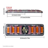Feu arrière LED dynamique à effet lumineux pour tricycle électrique, feu arrière à défilement pour moto 12V 60V 72V