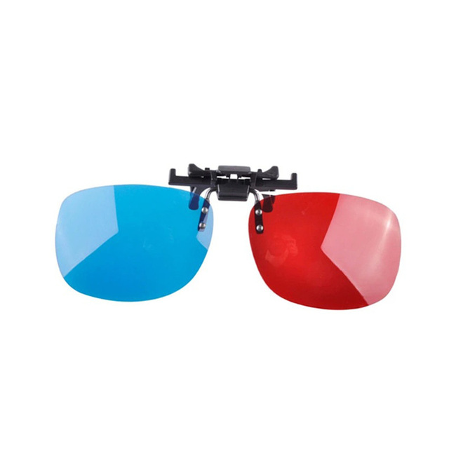 New Arrival HD 3D Clip-on Red Blue 3D Glasses for All 3D Movies Games TV