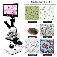 Microscopio Digital Veterinario WEIAI, 400X 1000X 1600X, Pantalla LCD, Células Sanguíneas, Ácaros, Esperma, Microscopio Biológico Binocular