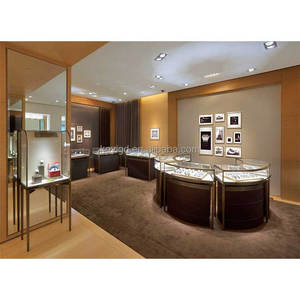 Vitrine à bijoux de luxe d'exposition, meubles de boutique de bijoux, en verre citrine, armoire d'exposition - Product Image 2