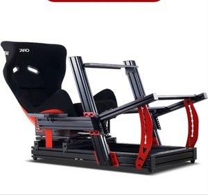 Simucupe <span class=keywords><strong>Formula</strong></span> Sim Racing Cockpit, Soporte de Aluminio para <span class=keywords><strong>Simulador</strong></span> de Carreras, Interior/Exterior, con Asiento, Soporte para Teclado y Freno de Mano, para Uso Doméstico - Product Image 4