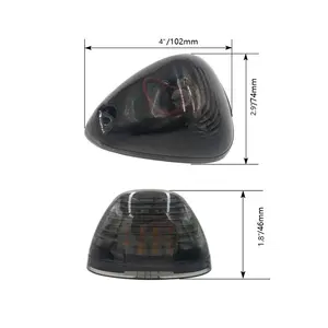 5PCS Smoke Lens 12V Amber LED Cab Light Mini Marker da tetto 4 "pollici 16SMD luce impermeabile per camion per camioncino