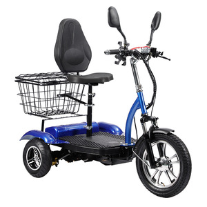 Tricycle électrique pour adultes et personnes âgées, capacité 100-200 kg, autonomie 45 km, avec panier et siège - Product Image 1