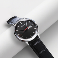Ultra dünne Premium Leder Herren Armbanduhr Minimalist Automatic Mechanical Herren uhr Wasserdichte, langlebige Uhr für den Menschen