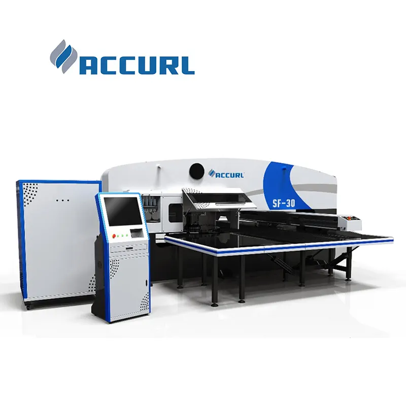 Accurl 30T CNC-Hydraulikpresse hochgeschwindigkeits-automatische Lochbohrmaschine Turrette Stahlformbohrmaschine mit Servomotor-Pumpensystem