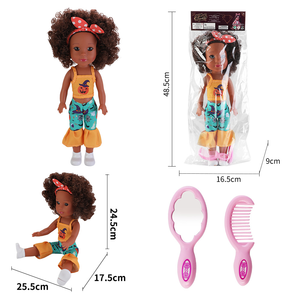 Muñeca Africana Negra Realista de Vinilo que Habla, 16 Pulgadas, Juguete Inteligente de Goma Suave para Niños - Product Image 6