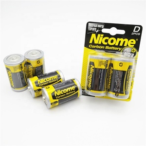 NICOME <span class=keywords><strong>R20</strong></span> 아연 탄소 원통형 배터리 장난감 전동 공구 소비자 전자 제품 ROHS 인증 하이 퀄리티 헤비 듀티 10Wh - Product Image 1