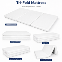 Matelas pliant personnalisable en mousse pour lit de sol, surmatelas fin avec housse amovible et lavable pour enfants