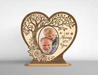 Plaque commémorative personnalisée en bois avec ailes d'ange, photo gravée, cadeau de condoléances réutilisable pour la commémoration des défunts