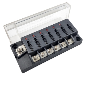 บล็อกฟิวส์ ATO 6 ทางพร้อมไฟ LED - 1 อินพุต 6 เอาต์พุตสำหรับการดัดแปลงรถยนต์/รถบ้าน ทองแดง 150A 80VDC - Product Image 4