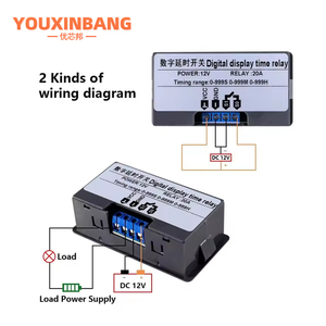 T3230 110V 220V 12/24V Kỹ Thuật Số Thời Gian Chậm Trễ Tiếp Sức Màu Đỏ Màu Xanh Kép LED Hiển Thị Chu Kỳ Hẹn Giờ Điều Khiển Công Tắc Có Thể Điều Chỉnh Tiếp Sức 12V - Product Image 4