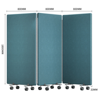 Cloison acoustique autoportante en PET enveloppée de tissu ASTM C423 360 ° Roulettes universelles flexibles, rotatives, silencieuses et lisses pour séparateur de pièce