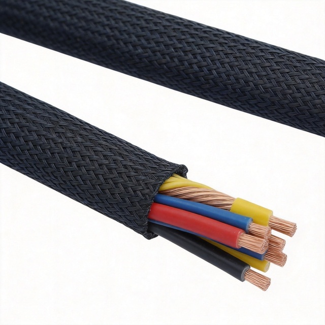 Expandable PET Nylon Durable Electric Wire Cable Sleeving Wrap Braided Expand Cable Sleeve for Protection