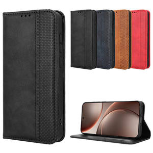 Funda de teléfono de cuero con patrón retro y hebilla magnética para OPPO Find X9 - Product Image 6