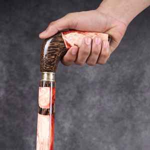 Bastón de Madera Resistente con Mango de Resina Cómodo, Combinación de Resina Artesanal y Madera - Product Image 4