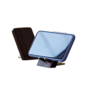 <span class=keywords><strong>In</strong></span> magazzino creativo noce & ottone Stand semplice portatelefono portatile <span class=keywords><strong>In</strong></span> <span class=keywords><strong>legno</strong></span> massello con doppio livello regalo - Product Image 3