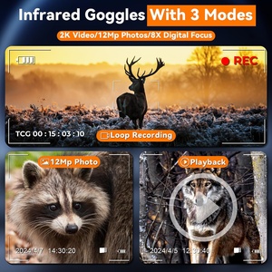 กล้องส่องทางไกลมองกลางคืน1080P HD อุปกรณ์มองเห็นกลางคืนอินฟาเรดกล้องโทรทรรศน์บันทึกวิดีโอล่าสัตว์ตั้งแคมป์กลางแจ้ง - Product Image 5