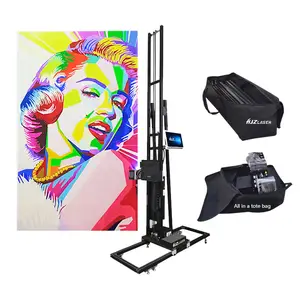 Easy Operating Mural Printer 3D Automatic Vertical Printing Direct To Wall Printer Price 2.5m height paint