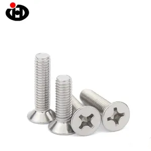 High Quality Stainless Steel Slotted Cross Recessed Countersunk Head DIN965 Machine Screw