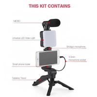 Kit d'éclairage LED Streaming Tripod Stand Microphone Handheld Square Pattern Music Studio Equipment for TikTok Camera Recording