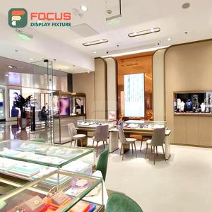 Premium Jewelry Counter Glass Display <b>Cabinet</b> High End LED <b>Light</b> Luxury Jewelry Display Case <b>with</b> Glass - Product Image 5