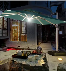 Dış mekan mobilyası LED şemsiye şemsiye açık büyük veranda büyük şemsiye açık restoran cafe otel için
