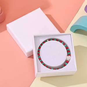 A1 Solid Color White Print Cardboard <strong>Paper</strong> Jewelry Box Small <strong>Bracelet</strong> Children'S <strong>Bracelet</strong> Packaging Box Jewellery Gift Box - Product Image 3