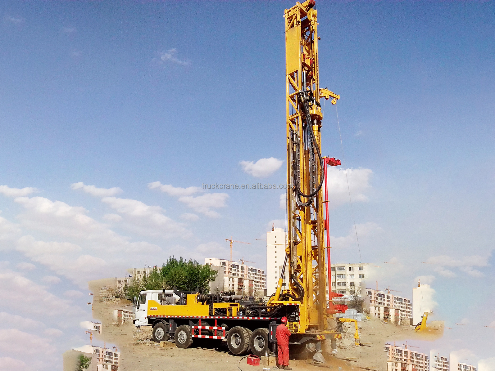 High drilling capacity  XRL100 32ton Rotary Drilling Rig  with 460kN.m maximum output torque