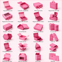 Boîtes d'expédition en carton ondulé personnalisées, boîte cadeau en carton, emballage, boîte postale rose avec logo pour pinceaux de maquillage, sérums