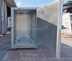 Điện nhỏ bột chữa lò với xe đẩy bột áo lò công nghiệp kim loại lớp phủ máy hàng loạt khô Baking - Product Image 6