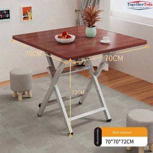 Mesa de Comedor Plegable Cuadrada de Madera Moderna para Exteriores, Ideal para Hoteles, Salas de Reuniones, Eventos al Aire Libre y Cafeterías - Product Image 5