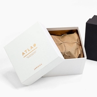 Embalagem Personalizada Premium para Velas, Caixa Quadrada de Duas Peças (Tampa e Base), Caixa Rígida de Papel Texturizado para Presente