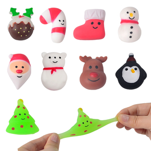 Jouets à presser de Noël de haute qualité, Père Noël Kawaii, mini jouets souples en TPR, cadeaux de fête, jouets anti-stress pour enfants - Product Image 5
