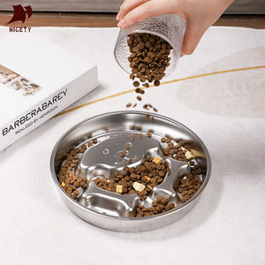 अनुकूलित लोगो टिकाऊ पुनः प्रयोज्य आधुनिक पालतू उत्पाद खाद्य जल फीडर कंटेनर स्टेनलेस स्टील कुत्ते धीमी फीडर कटोरे - Product Image 6