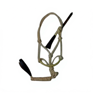 Conjunto de Silla de Montar Occidental Ligera de Cuero para Caballo con Riendas, Collar de Pecho de Encaje y Cabestro de Nylon Beige con B - Product Image 1