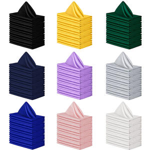 43*43cm Carré Satin Serviettes <span class=keywords><strong>De</strong></span> <span class=keywords><strong>Table</strong></span> Doux Mouchoir Romantique <span class=keywords><strong>De</strong></span> Mariage Banquet Nappe Dîner Décoration Personnalisé Serviettes OEM - Product Image 2