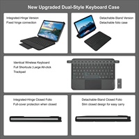 Étui clavier sans fil avec support pliable détachable et pavé tactile pour iPad Pro 11 pouces 1ère-4ème génération et iPad Air 11 pouces M2 10,9 pouces