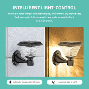 KEMOS-Luz LED de pared Solar para exteriores, impermeable Ip65, de alta eficiencia, ABS, 1w - Product Image 6