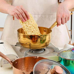 <span class=keywords><strong>Casserole</strong></span> à neige en acier inoxydable <span class=keywords><strong>de</strong></span> style japonais <span class=keywords><strong>Casserole</strong></span> à lait Pot à nourriture domestique Nouilles Pot à soupe antiadhésif Ustensiles <span class=keywords><strong>de</strong></span> cuisine - Product Image 5