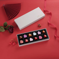 Boîtes cadeaux en carton rigide écologiques de luxe, 6 ou 12 pièces, pour chocolats, vente en gros, matériaux recyclés, durables