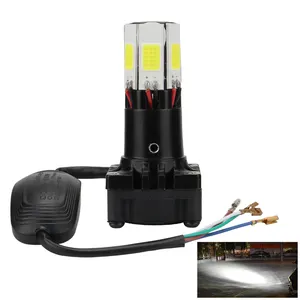 DC 9-80V Única cor Branco Moto 9 COB 6 Sides strobe bombillo led para moto moto moto projetor farol Motoled