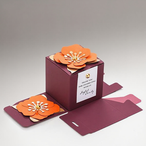 Boîte en papier personnalisée <span class=keywords><strong>pour</strong></span> fête de mariage avec petite fleur <span class=keywords><strong>pour</strong></span> chocolats gelée bonbon cadeau - Product Image 3