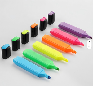 Marcadores Lorenz <span class=keywords><strong>Bell</strong></span> de Gran Capacidad, Punta Oblicua, 6 Colores, Punta Gruesa, No Borrables, de un Solo Lado, para Estudiantes - Product Image 2