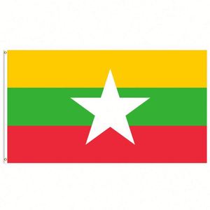 3x5FT Polyester Cheap Price Myanmar Country <b>Flag</b> and National <b>Flag</b> With Two Grommets - Product Image 1