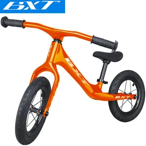 12 inch carbon bikes kids 2-7 years balance bike children's walking bmx racing carbon 3K weave wheel hub frame bike