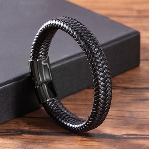 High Quality Wholesale <b>Pakistan</b> Genuine Leather Braided Bangles - Product Image 4