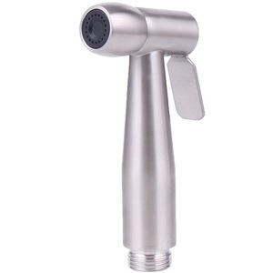 Pistolet de pulvérisation pour bidet en acier inoxydable 304 Bingtao avec interrupteur à pression et connecteur standard pour le nettoyage des toilettes - Product Image 2